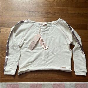 White Sweater with Silver Accents